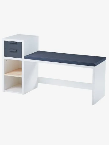 Banc De Lecture + Rangement LIGNE REGLISSE Blanc/gris Foncé - Vertbaudet 5 Banc De Lecture + Rangement LIGNE REGLISSE Blanc/gris Foncé - Vertbaudet – Image 3