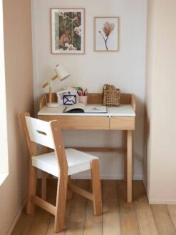 Bureau Enfant Vintage Blanc - Vertbaudet -Meubles Pour Enfants bureau enfant vintage 3