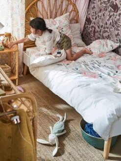 Cadre De Lit LIGNE CONFETTI Blanc/bois - Vertbaudet -Meubles Pour Enfants cadre de lit ligne confetti 3