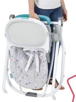 Chaise Haute Compacte BADABULLE Gris/chevrons - Badabulle -Meubles Pour Enfants chaise haute compacte badabulle 2