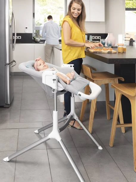 Chaise Haute Slick 2 En 1 BABYMOOV Blanc Bleu Gris - Babymoov 4 Chaise Haute Slick 2 En 1 BABYMOOV Blanc Bleu Gris - Babymoov – Image 2