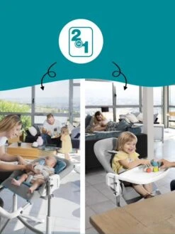 Chaise Haute Slick 2 En 1 BABYMOOV Blanc Bleu Gris - Babymoov 10 Chaise Haute Slick 2 En 1 BABYMOOV Blanc Bleu Gris - Babymoov -Meubles Pour Enfants chaise haute slick 2 en 1 babymoov 2