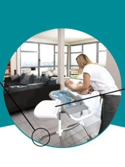 Chaise Haute Slick 2 En 1 BABYMOOV Blanc Bleu Gris - Babymoov 11 Chaise Haute Slick 2 En 1 BABYMOOV Blanc Bleu Gris - Babymoov -Meubles Pour Enfants chaise haute slick 2 en 1 babymoov 3