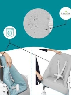 Chaise Haute Slick 2 En 1 BABYMOOV Blanc Bleu Gris - Babymoov 12 Chaise Haute Slick 2 En 1 BABYMOOV Blanc Bleu Gris - Babymoov -Meubles Pour Enfants chaise haute slick 2 en 1 babymoov 4