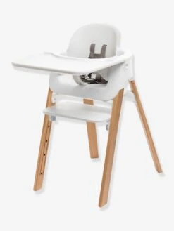 Chaise Haute STOKKE Steps Blanc/naturel - Stokke -Meubles Pour Enfants chaise haute stokke steps 2