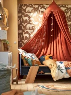 Ciel De Lit En Gaze De Coton WILD SAHARA Terracotta - Vertbaudet -Meubles Pour Enfants ciel de lit en gaze de coton wild sahara 3
