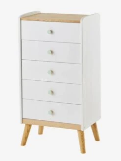 Commode Semainier Avec Poignées Personnalisables LIGNE CONFETTI Blanc - Vertbaudet