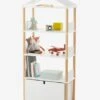 Etagère Bibliothèque "maison" LIGNE WOODY Blanc/bois - Vertbaudet -Meubles Pour Enfants etagere bibliotheque maison ligne woody