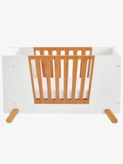 Lit Bébé Avec Barrière Amovible + Rangement Bibliothèque LIGNE PIROUETTE Blanc - Vertbaudet -Meubles Pour Enfants lit bebe avec barriere amovible rangement bibliotheque ligne pirouette 4