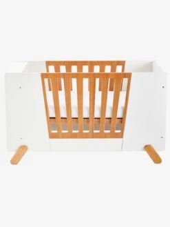 Lit Bébé Avec Barrière Amovible + Rangement Bibliothèque LIGNE PIROUETTE Blanc - Vertbaudet -Meubles Pour Enfants lit bebe avec barriere amovible rangement bibliotheque ligne pirouette 5