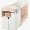 Lit Combiné évolutif Avec Rangements Et Table à Langer LIGNE ECLIPSE Blanc / Bois - Vertbaudet -Meubles Pour Enfants lit combine evolutif avec rangements et table a langer ligne eclipse