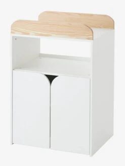 Lit Combiné évolutif Avec Rangements Et Table à Langer LIGNE ECLIPSE Blanc / Bois - Vertbaudet -Meubles Pour Enfants lit combine evolutif avec rangements et table a langer ligne eclipse 4