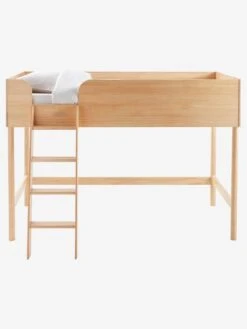 Lit Mi-hauteur LIGNE CONFETTI NATURE Marron - Vertbaudet -Meubles Pour Enfants lit mi hauteur ligne confetti nature 2