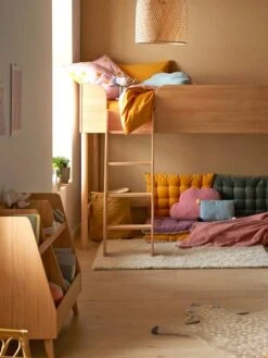 Lit Mi-hauteur LIGNE CONFETTI NATURE Marron - Vertbaudet -Meubles Pour Enfants lit mi hauteur ligne confetti nature 5