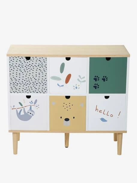 Meuble 6 Bacs Jungle Blanc - Vertbaudet 4 Meuble 6 Bacs Jungle Blanc - Vertbaudet â Image 2