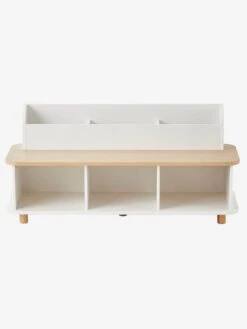 Meuble à Chaussures LIGNE PTILOU Blanc/bois - Vertbaudet -Meubles Pour Enfants meuble a chaussures ligne ptilou 2