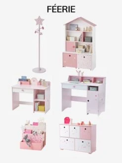 Meuble De Rangement 5 Bacs LIGNE FEERIE Rose étoiles - Vertbaudet -Meubles Pour Enfants meuble de rangement 5 bacs ligne feerie 2