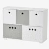 Meuble De Rangement 5 Bacs LIGNE SIRIUS Blanc/gris - Vertbaudet -Meubles Pour Enfants meuble de rangement 5 bacs ligne sirius