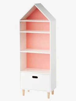 Meuble De Rangement "maison" 5 Cases Blanc - Vertbaudet -Meubles Pour Enfants meuble de rangement maison 5 cases 2