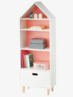 Meuble De Rangement "maison" 5 Cases Blanc - Vertbaudet -Meubles Pour Enfants meuble de rangement maison 5 cases 3