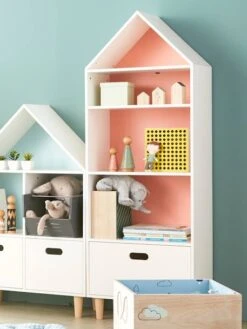 Meuble De Rangement "maison" 5 Cases Blanc - Vertbaudet -Meubles Pour Enfants meuble de rangement maison 5 cases 5