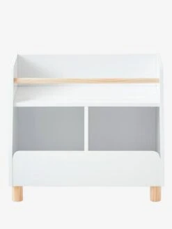 Meuble De Rangement Mixte étagère + Bacs LIGNE PTILOU Blanc/bois - Vertbaudet -Meubles Pour Enfants meuble de rangement mixte etagere bacs ligne ptilou 2