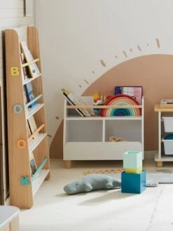 Meuble De Rangement Mixte étagère + Bacs LIGNE PTILOU Blanc/bois - Vertbaudet -Meubles Pour Enfants meuble de rangement mixte etagere bacs ligne ptilou 4