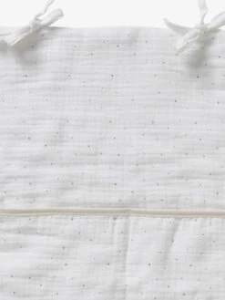 Organisateur De Table à Langer En Gaze De Coton Ivoire étoilé - Vertbaudet -Meubles Pour Enfants organisateur de table a langer en gaze de coton 2