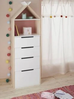 Semainier Fond Réversible Bleu Ou Rose LIGNE TIPILI Bleu Clair - Vertbaudet -Meubles Pour Enfants semainier fond reversible bleu ou rose ligne tipili 4