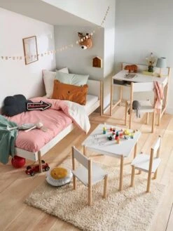 Table De Jeu LIGNE WOODY Blanc - Bois - Vertbaudet -Meubles Pour Enfants table de jeu ligne woody 2