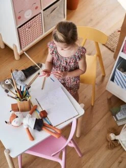 Table De Jeu LIGNE WOODY Blanc - Bois - Vertbaudet -Meubles Pour Enfants table de jeu ligne woody 3