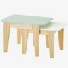 Tables Gigognes Gris Vert/bois + Blanc/bois - Vertbaudet 1 Tables Gigognes Gris Vert/bois + Blanc/bois - Vertbaudet -Meubles Pour Enfants tables gigognes