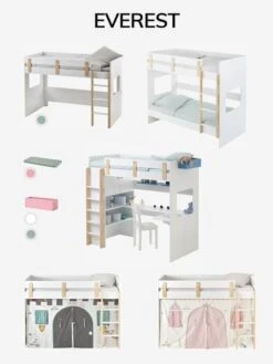 Tente De Lit Jungle Imaginaire Blanc Clair Uni Avec Decor - Vertbaudet -Meubles Pour Enfants tente de lit jungle imaginaire 4