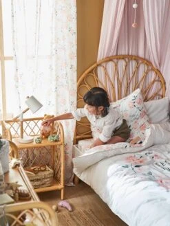 Tête De Lit Rotin Enfant Fleur Naturel - Vertbaudet -Meubles Pour Enfants tete de lit rotin enfant fleur 4
