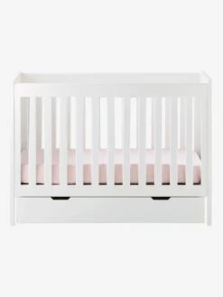 Tiroir De Rangement à Roulettes Pour Lit Bébé Blanc - Vertbaudet -Meubles Pour Enfants tiroir de rangement a roulettes pour lit bebe 4